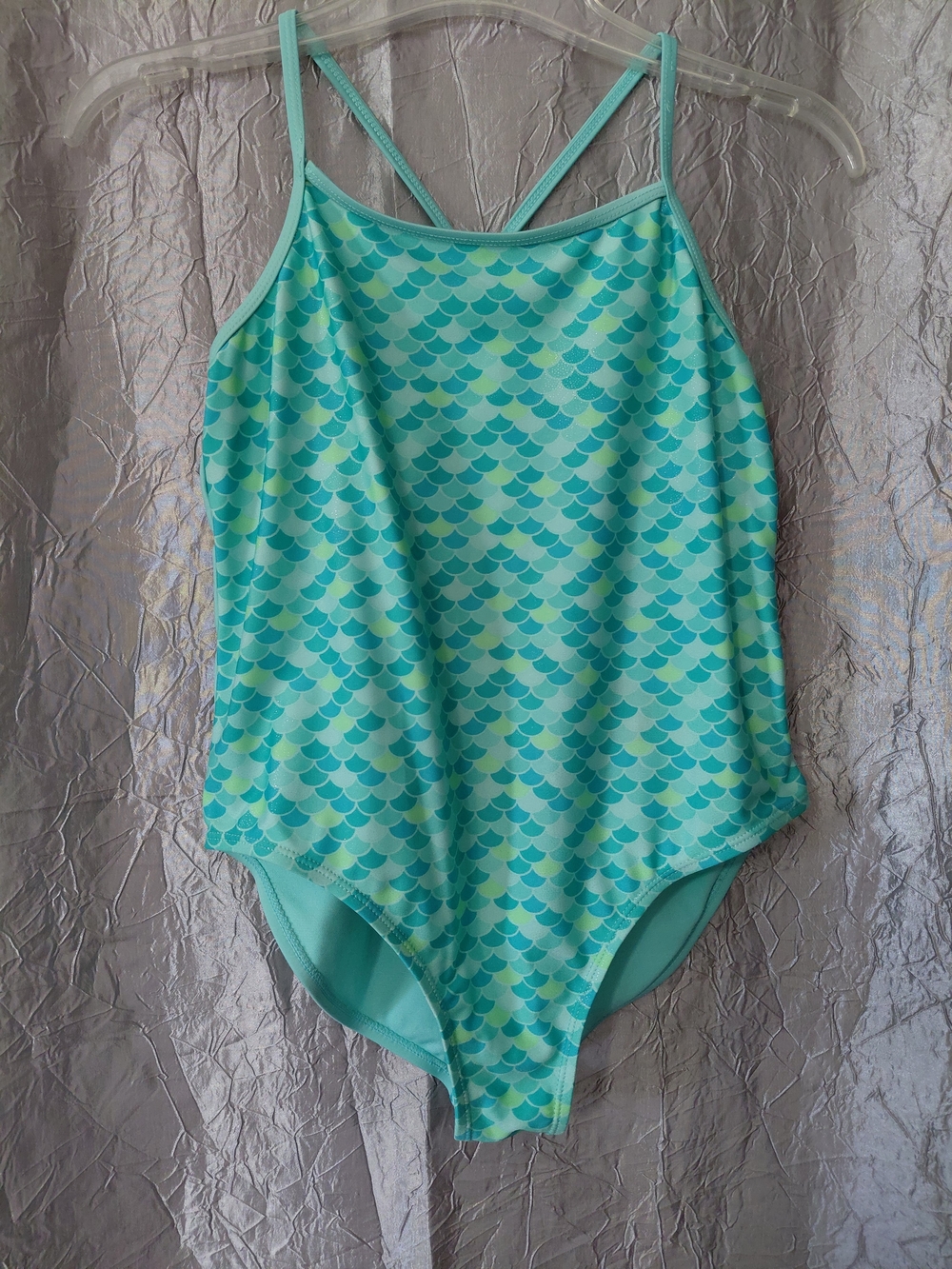 Mermaid Aqua Blue Girls' Swimsuit